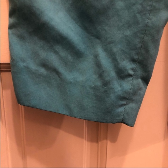 SILX 100% silk vintage teal pants - Picture 5 of 10
